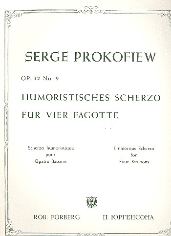 Humoristisches Scherzo op.12,9 für  4 Fagotte  