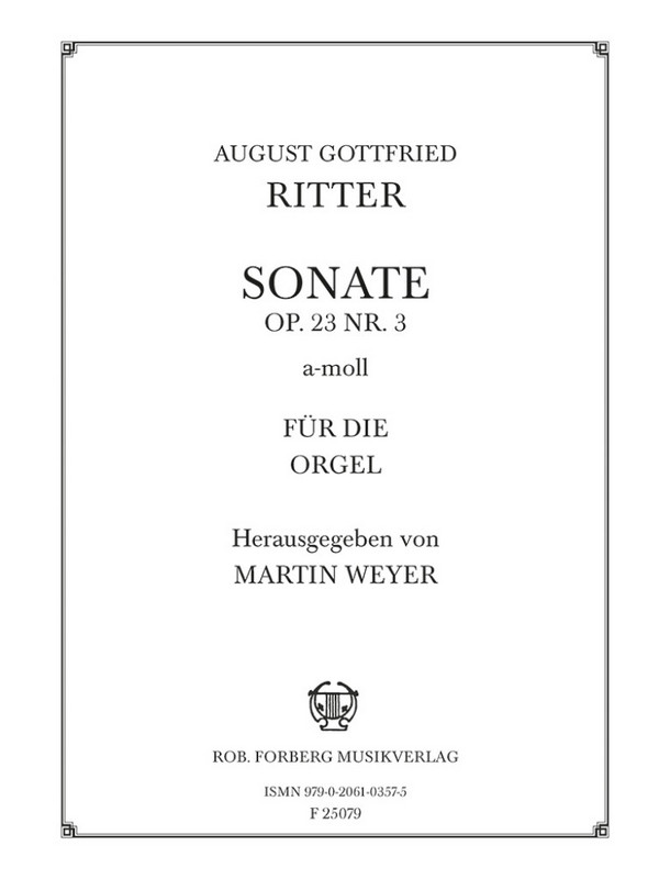 Sonate a-Moll Nr.3 op.23  für Orgel  