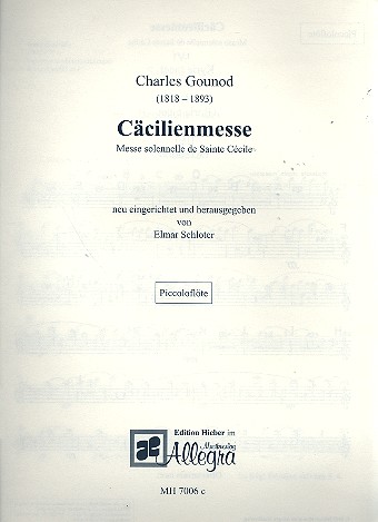 Cäcilienmesse&nbsp;&nbsp;für Soli, gem Chor und Orchester&nbsp;&nbsp;Bläserstimmen