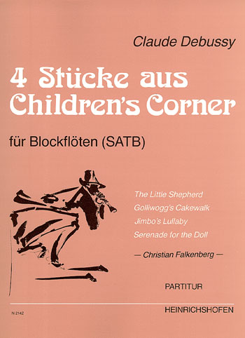 4 Stücke aus Children's Corner  für 4 Blockflöten (SATB)  Spielpartitur
