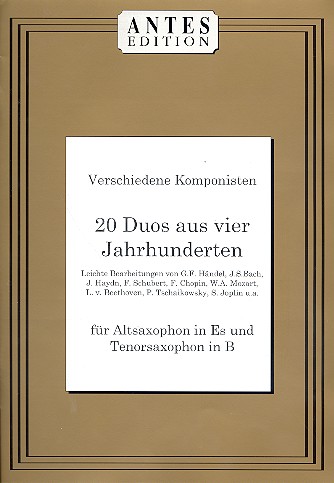 20 Duos aus 4 Jahrhunderten  für Alt- und Tenorsaxophon  