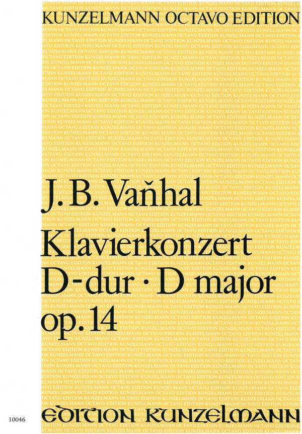 Konzert D-Dur op.14&nbsp;&nbsp;für Klavier und Orchester&nbsp;&nbsp;Partitur