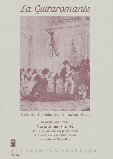 Variationen über Paisiellos 'Nel cor piu mi sento' op.42&nbsp;&nbsp;für Flöte (Violine) und Gitarre (Klavier)&nbsp;&nbsp;
