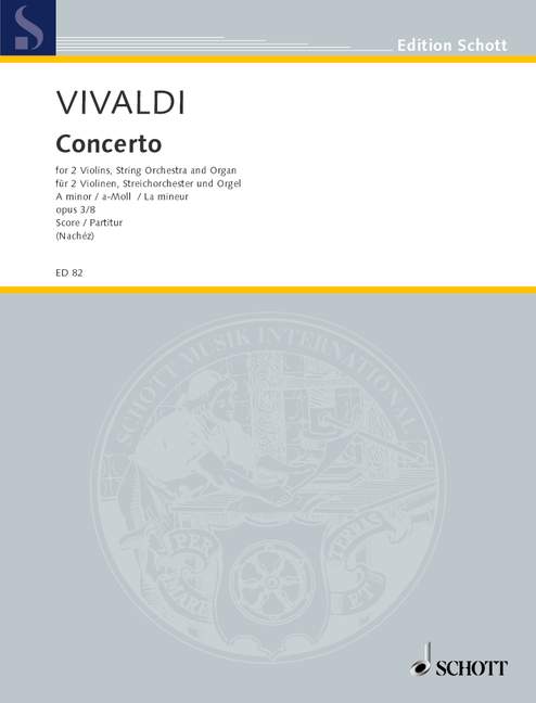 Konzert a-Moll op.3,8 RV522&nbsp;&nbsp;für 2 Violinen, Streicher und Orgel&nbsp;&nbsp;Partitur