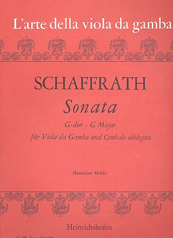 Sonata G-Dur   für Viola da gamba und Cembalo obligato  
