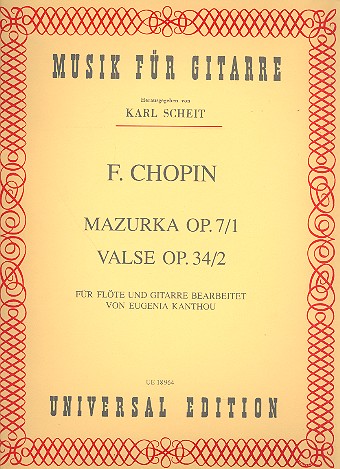 Mazurka op.7,1   und  Valse op.34,2  für Flöte und Gitarre  