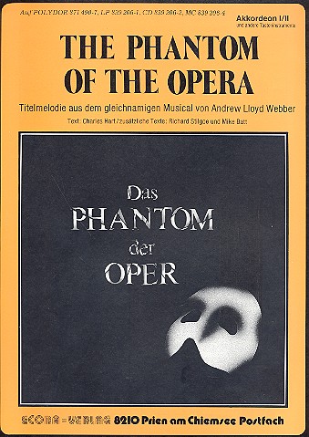 The Phantom of the Opera  für Akkordeon (mit 2. Stimme)  