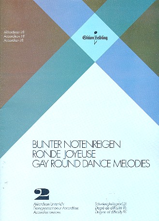 Bunter Notenreigen Band 2&nbsp;&nbsp;für den Akkordeonunterricht&nbsp;&nbsp;Akkordeon 1/2