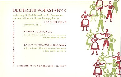 Deutsche Volkstänze zweistimmig  für Blockflöten mit Laute  Teil 2