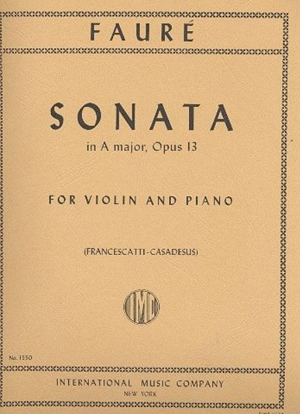 Sonata A major op.13&nbsp;&nbsp;for violin and piano&nbsp;&nbsp;