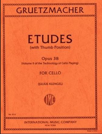 Etudes with thumb playing op.38 - Technology of cello playing 1  for cello  KLENGEL, JULIUS, ED.