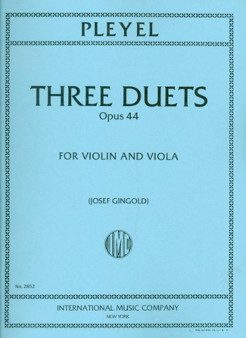 3 Duets op.44  for violin and viola  