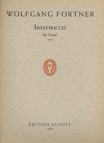 Intermezzi  für Orgel  