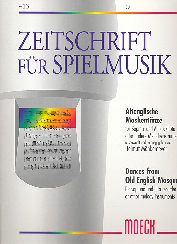 Altenglische Maskentänze  für 2 Blockflöte (SA)  