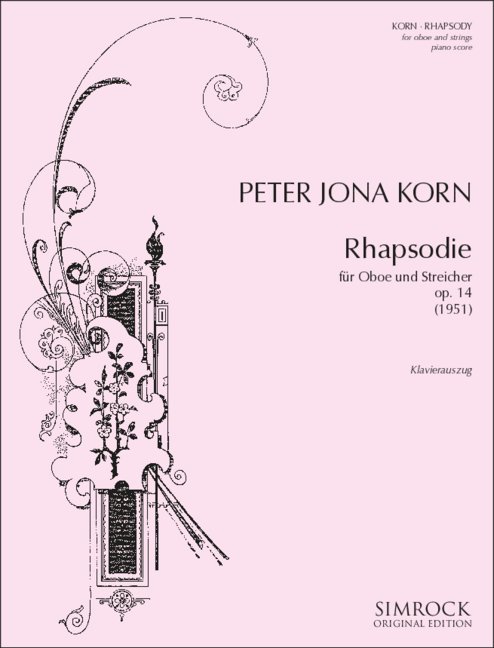 Rhapsodie op.14 für Oboe und Streicher  für Oboe und Klavier  