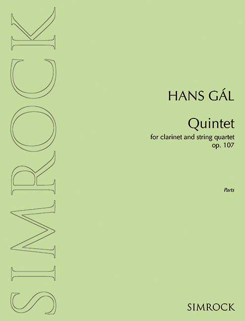 Quintet op.107&nbsp;&nbsp;for clarinet and string quartet&nbsp;&nbsp;parts