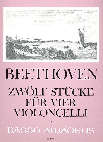 12 Stücke  für 4 Violoncelli  Partitur und Stimmen