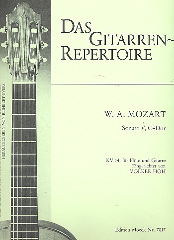 Sonate Nr.5 C-Dur KV14&nbsp;&nbsp;für Flöte und Gitarre&nbsp;&nbsp;