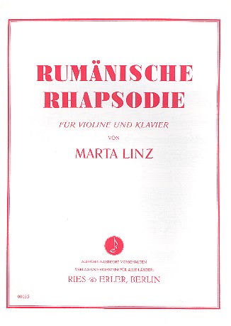 Rumänische Rhapsodie  für Violine und Klavier  