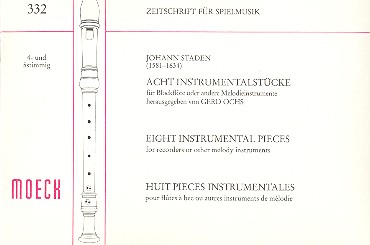 8 Instrumentalstücke  für 4-5 Blockflöten (SATB)  Spielpartitur