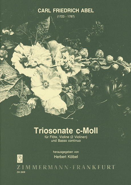 Triosonate c-Moll  für Flöte, Violine und bc  Partitur und Stimmen