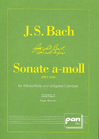 Sonate a-Moll BWV1020&nbsp;&nbsp;für Altblockflöte und obligates Cembalo&nbsp;&nbsp;