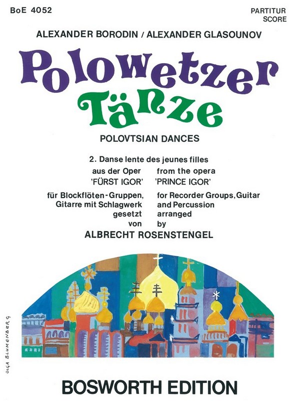 Polowetzer Tänze aus Fürst Igor  für 4 Blockflöten (SATB)  Partitur