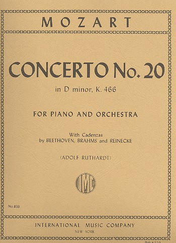 Concerto d minor no.20 KV466&nbsp;&nbsp;for piano and orchestra&nbsp;&nbsp;for 2 pianos