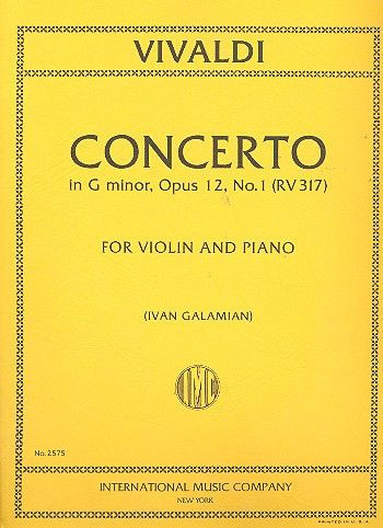 Concerto g minor op.12 no.1&nbsp;&nbsp;for violin and piano&nbsp;&nbsp;