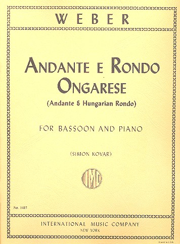 Andante e Rondo ongarese op.35  for bassoon and piano  