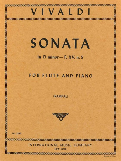 Sonata d minor F.XV, no.5&nbsp;&nbsp;for flute and piano&nbsp;&nbsp;