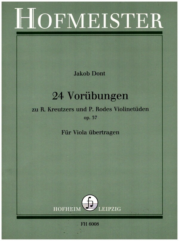 24 Vorübungen zu R. Kreutzers und P. Rodes Violinetüden op.37  für Viola  