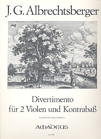 Divertimento D-Dur für 2 Violen  und Kontrabass  Partitur und Stimmen