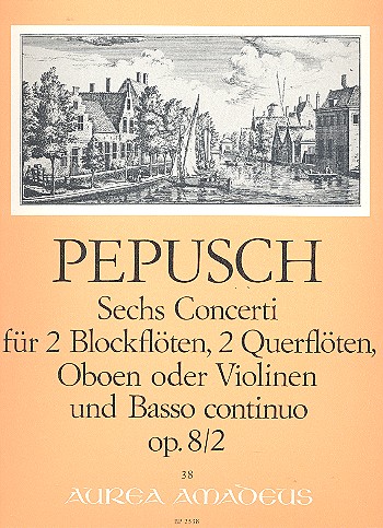Concerto op.8,2 für 2 Blockflöten  (Flöten, Oboen, Violinen), 2 Oboen  (Flöte, Violinen) und Bc