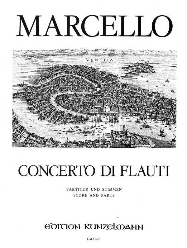 Concerto di flauti  für 4 Blockflöten (SATB), Streicher und Bc  Partitur und Stimmen
