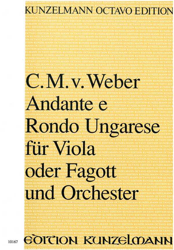 Andante e rondo ungarese op.35  für Viola oder Fagott und Orchester  Partitur
