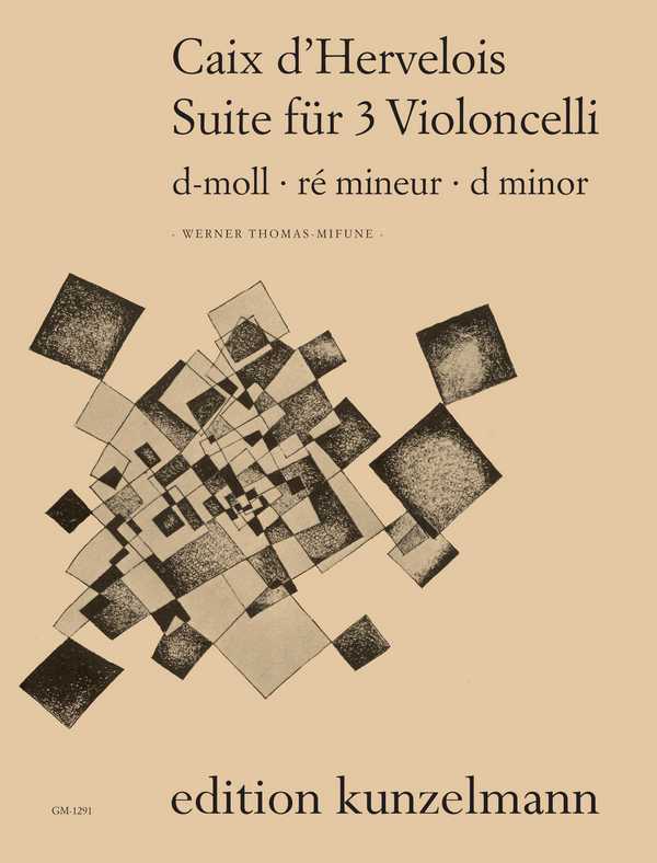 Suite d-Moll  für 3 Violoncelli  Stimmen