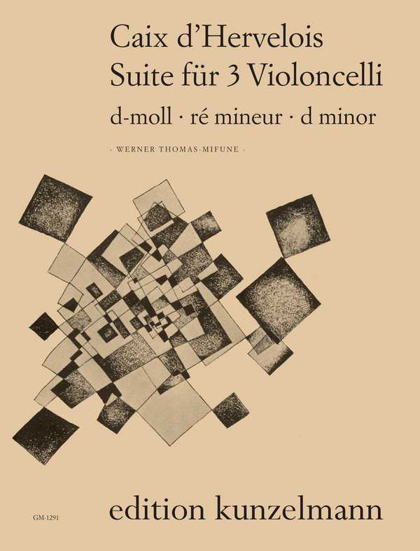 Suite d-Moll  für 3 Violoncelli  Stimmen