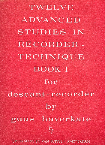 12 advanced Studies in Recorder  Technique vol.1 (nos.1-6)  for descant recorder