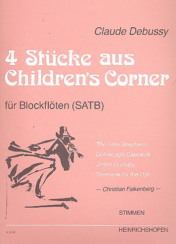 4 Stücke aus Children's Corner  für Blockflöten (SATB) Stimmen  
