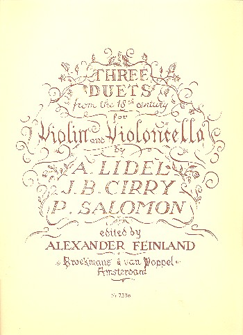 3 Duets from the 18th Century  for violin and violoncello  