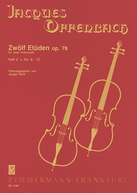 12 Etüden op.78 Band 2 (Nr.8-12)  für 2 Violoncelli  