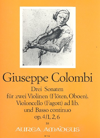 3 Sonaten aus op.4  für 2 Violinen&nbsp;&nbsp;Violoncello und Bc&nbsp;&nbsp;