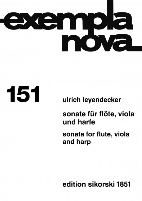 SONATE FUER FLOETE, VIOLA UND  HARFE  EXEMPLA NOVA 151
