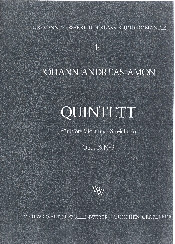 Quintett op.19,3 für Flöte  und Streichquartett  Stimmen  VERLAGSKOPIE