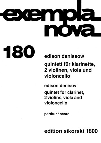 Quintett für Klarinette, 2 Violinen,  Viola und Violoncello  Partitur