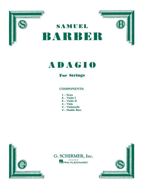 Adagio for Strings op.11 für  für Streichorchester  Partitur und (8-8-4-4-4, nicht ohne Partitur lfb.)