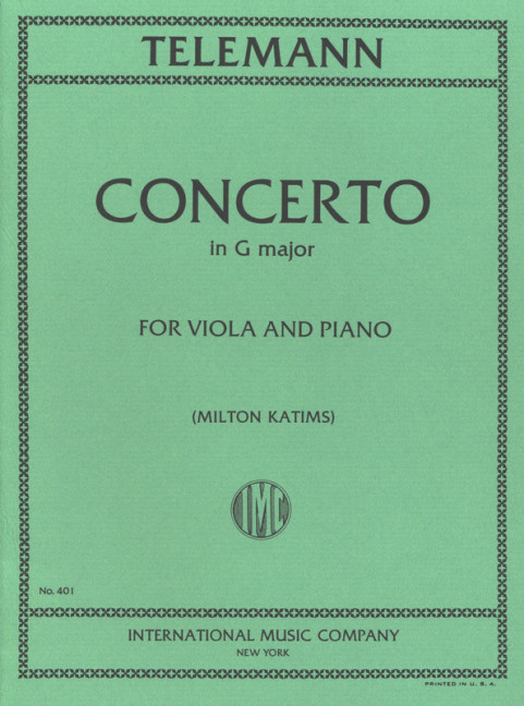 Concerto G major&nbsp;&nbsp;for viola and piano&nbsp;&nbsp;