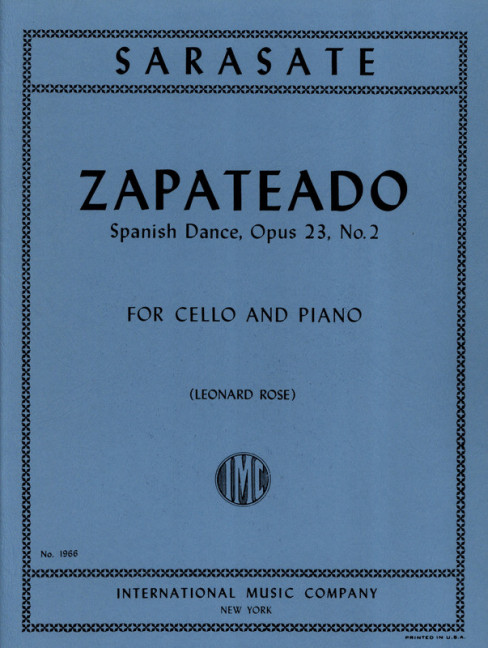 Zapateado op.23,2 Spanish Dance&nbsp;&nbsp;for cello and piano&nbsp;&nbsp;