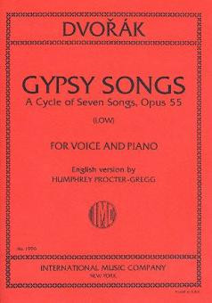 Gypsy Songs op.55 - A cycle of 7 songs  for low voice and piano (en/dt)  